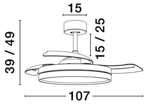 STROPNI VENTILATOR NEVMA LED 36W 4100lm 220-240V IP20 3000-4000-6500K NL9952378