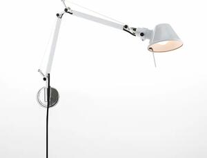 TOLOMEO MIKRO STENSKA SVETILKA Z NOSILCEM BELA E14 0010920A + A025150 AR0010920A+AR025150