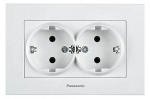 DVOJNA ŠUKO VTIČNICA BELA KARRE PLUS PANASONIC KA056