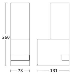 LED ZUNANJA STENSKA SVETILKA S SENZORJEM L 605 S ANTRACIT 11,3 W 3000 K 729 lm L605 S ANT