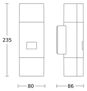 LED ZUNANJA STENSKA SVETILKA S SENZORJEM L 910 S ANTRACIT 9,8 W 3000 K 797 lm L910 S ANT