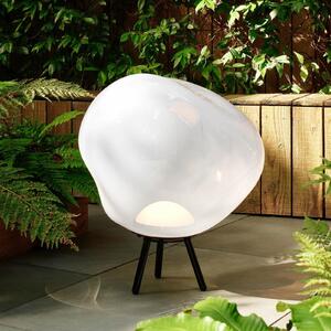 Tom Dixon LED baterijska terasa svetilka Melt velika, opal, 57 cm, zatemnjen, Bela, Plastika, Dizajn, Stoječe senčilo