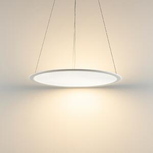 Deko-Light LED viseča svetilka PANEL, bela, Ø 63 cm, kovinska, CCT, zatemnitev, 50 W, zatemnjen, Bela, Študija / pisarna, Aluminij, Sodobni