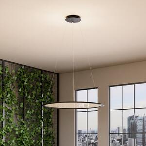 Deko-Light LED viseča svetilka PANEL, črna, Ø 63 cm, kovinska, CCT dim 50 W, zatemnjen, Črna, Študija / pisarna, Aluminij, Sodobni