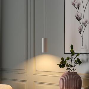 Deko-Light Obesna svetilka CAN, bela, višina 15 cm, Ø 6 kovinska, GU10, zatemnjen, Bela, Dnevna soba / jedilnica, Aluminij