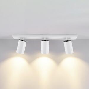 Deko-Light Stropna svetilka CAN TILT, bela, 48 x 9 cm, 3-plamenska, kovinska GU10, zatemnjen, Bela, Dnevna soba / jedilnica, Aluminij, Polkrožni strop z razmikom
