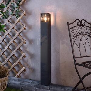 Deko-Light Svetilka za pot Facado II, višina 100 cm, siva/dimna 11 x cm IP65, zatemnjen, Siva, Aluminij, Sodobni