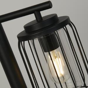 Searchlight Treslinska luč za pot, IP44, črna, višina 100 cm, kovinska, zatemnjen, Črna, Aluminij, Sodobni