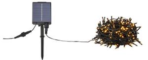 Markslöjd Svetlobna veriga Suno, črna, sončna, USB, 300 luči, IP44, Črna, Plastika