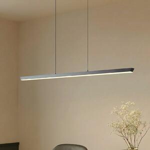 Lucande LED viseča svetilka Solvar, 117 cm, črna, CCT, z možnostjo zatemnitve, zatemnjen, Črna, Dnevna soba / jedilnica, Kovina, Sodobni