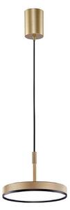 Viokef LED obesna svetilka Don, zlata, Ø 20 cm, kovina, Zlata / medeninasta, Dnevna soba / jedilnica, Aluminij, Sodobni