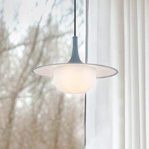 Viokef Obesna svetilka Fred, siva/bela, Ø 35 cm, plastika/kovina, Siva, Dnevna soba / jedilnica, Plastika, Sodobni