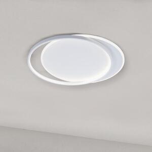 Viokef LED stropna svetilka Evelyn, bela, dolžina 55 cm, kovina, Bela, Dnevna soba / jedilnica, Aluminij, Sodobni