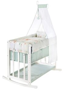 Bela obposteljna zibelka z nastavljivo višino 90x45 cm Woodland Buddies – Roba