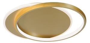 Viokef LED stropna svetilka Evelyn, zlata, dolžina 55 cm, kovina, Zlata / medeninasta, Dnevna soba / jedilnica, Aluminij, Sodobni
