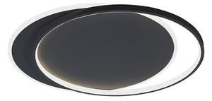 Viokef LED stropna svetilka Evelyn, črna, dolžina 55 cm, kovina, Črna, Dnevna soba / jedilnica, Aluminij, Sodobni