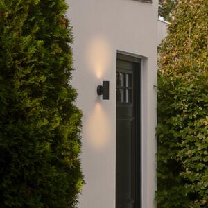 Nordlux Zunanja stenska svetilka Artilus, črna, aluminij, IP54, navzgor/navzdol, zatemnjen, Črna, Aluminij