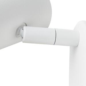 SLV LED stenski reflektor Noblo, 3.000 K, bel, 13 cm, kovina, zatemnjen, Bela, Dnevna soba / jedilnica, Aluminij, Sodobni