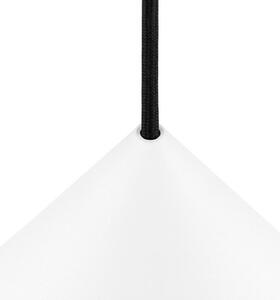 SLV viseča svetilka Magico, Ø 38 cm, mat bela, kovina, zatemnjen, Bela, Dnevna soba / jedilnica, Aluminij, Sodobni