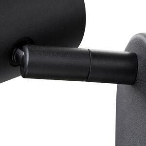 SLV LED stenski reflektor Noblo, 2.700 K, črn, 13 cm kovina, zatemnjen, Črna, Dnevna soba / jedilnica, Aluminij, Sodobni