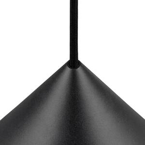 SLV viseča svetilka Magico, Ø 38 cm, mat črna, kovina, zatemnjen, Črna, Dnevna soba / jedilnica, Aluminij, Sodobni