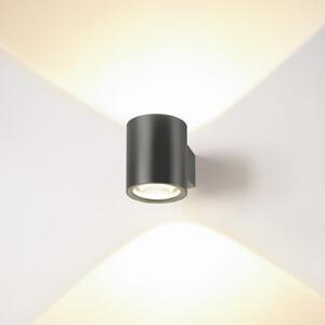 SLV LED-stenna svetilka Oculus, bronasta, premer 9 cm, funkcija »dim to warm«, zatemnjen, Bronasta / starinska medenina, Dnevna soba / jedilnica, Aluminij, Sodobni