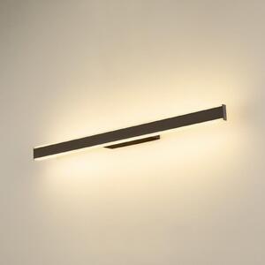 SLV LED stenska svetilka za kopalnico One Linear, 70 cm, črna, CCT, zatemnjen, Črna, Kopalnica, Aluminij, Sodobni