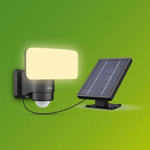 Philips LED-sončni zunanji reflektor Tylus, črn 3.000K senzor, Črna, Plastika, Solarne luči