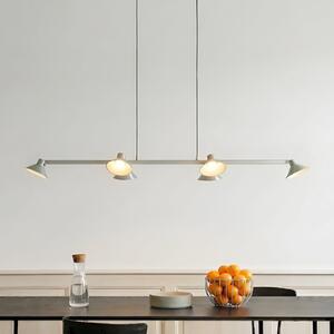 Lucande LED viseča svetilka Steve, alu, 113 cm, 6-svetilna, z možnostjo, zatemnjen, Kovinska, Dnevna soba / jedilnica, Kovina, Sodobni