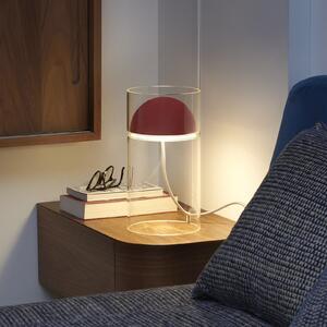Oluce LED namizna svetilka Medusa, rdeča, steklo, višina 30 cm, Rdeča, Dnevna soba / jedilnica, Steklo, Dizajn
