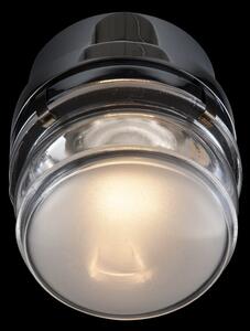Oluce LED stenska svetilka Fresnel, krom, aluminij, steklo, 2.700 K, Kovinska, Kopalnica, Kovina, Dizajn