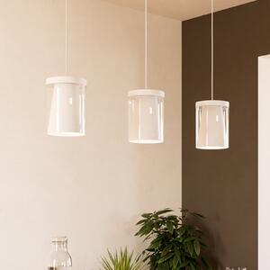 EGLO connect Smart LED obesna svetilka Chiusello-Z, bela, kovina, zatemnjen, Bela, Dnevna soba / jedilnica, Steklo, Sodobni