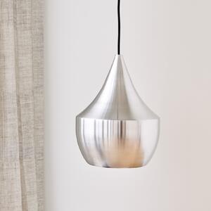 Tom Dixon LED obesna svetilka Beat Fat Unbeaten, aluminijasta barva, zatemnjen, Kovinska, Dnevna soba / jedilnica, Aluminij, Dizajn