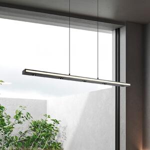 Trio Lighting LED obesna svetilka Graham, črna, kovina, gor/dol, CCT, dimmer, zatemnjen, Črna, Dnevna soba / jedilnica, Kovina, Sodobni
