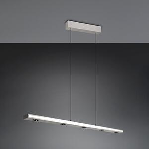 Trio Lighting LED obesna svetilka Graham, nikelj, kovina, gor/dol, CCT, dimmer, zatemnjen, Kovinska, Dnevna soba / jedilnica, Kovina, Sodobni