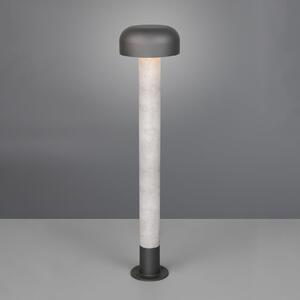 Trio Lighting Svetilka za pot Fraser, siva/betonski videz, aluminij, IP54, višina 84,5 cm, zatemnjen, Siva, Aluminij