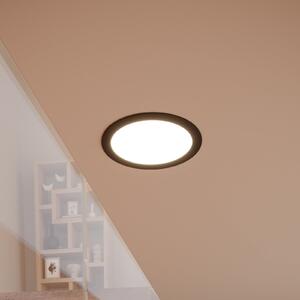 EGLO connect Smart LED vgradna svetilka Fueva 6-Z, črna, Ø16cm, zatemnjen, Črna, Dnevna soba / jedilnica, Plastika, Sodobni