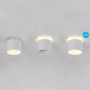 Näve LED stropni reflektor Trimes, Ø 11,5 cm, bel, CCT, stopnjevalno zatemnjevanje, zatemnjen, Bela, Dnevna soba / jedilnica, Plastika