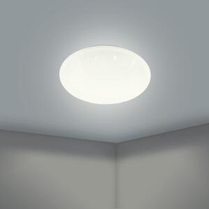 EGLO connect stropna svetilka Totari-Z, Ø38cm, 19W, kristalni učinek, zatemnjen, Bela, Dnevna soba / jedilnica, Plastika, Sodobni