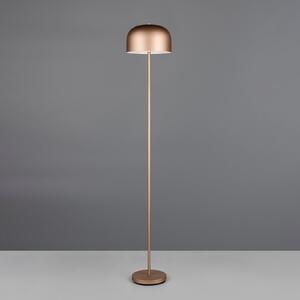 Reality Leuchten LED-akumulatorska stoječa svetilka Jeff, kava, zatemnilna, višina 147 cm, zatemnjen, Rjava / rjasta, spalnica, Kovina