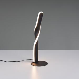 Reality Leuchten LED namizna svetilka Ginko, črna mat, kovina, višina 40,5 cm, Črna, Dnevna soba / jedilnica, Kovina, Sodobni