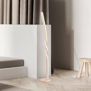 Reality Leuchten Stojalo z LED svetilko Ginko, pesek, kovina, višina 110 cm, Bež, Dnevna soba / jedilnica, Kovina, Sodobni