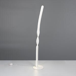 Reality Leuchten Stojalo z LED svetilko Ginko, bela mat, kovina, višina 110 cm, Bela, Dnevna soba / jedilnica, Kovina, Sodobni
