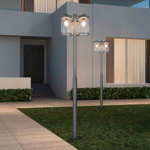 Trio Lighting Zunanja svetilka Sambesi, V 240 cm, antracit, senzor mraka, Siva, Aluminij, Sodobni