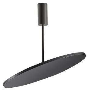 OLEV LED stropna svetilka FLUENTIS črna Ø 54 cm kovina 2.700 K, Črna, Dnevna soba / jedilnica, Aluminij, Dizajn