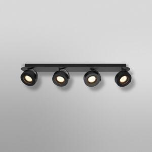 OSRAM LED stropni reflektor VENUS črn 4-krilni kovinski 3.000 K, Črna, Dnevna soba / jedilnica, Kovina, Sodobni