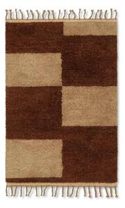 Ferm LIVINGferm LIVING - Mara Knotted Rug L Temno Brick/Off Bela ferm LIVING