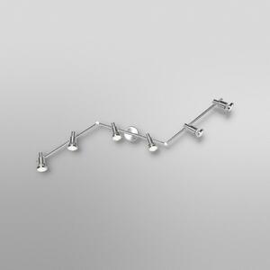 OSRAM stropni reflektor, srebrn, kovinski 6-kraki GU10-LED 2.700 K, Kovinska, Aluminij