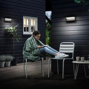 Philips LED zunanja stenska svetilka Bustan UE, paket 2 kosov, 2700 K, Črna, Aluminij, Sodobni, Stenska kotna
