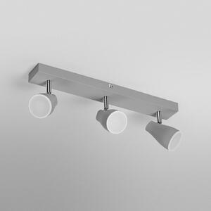 OSRAM stropni reflektor PEAR, siv, 3-žarčni, GU10-LED 2.700 K, Siva, Plastika
